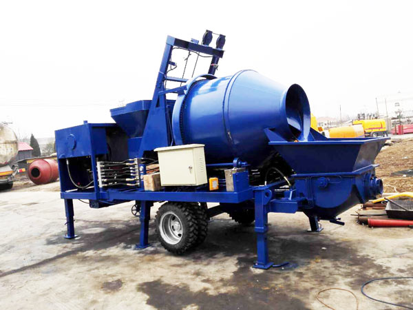 concrete mixer and pump