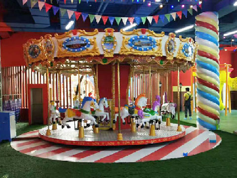 Kiddie carousel rides for indoor